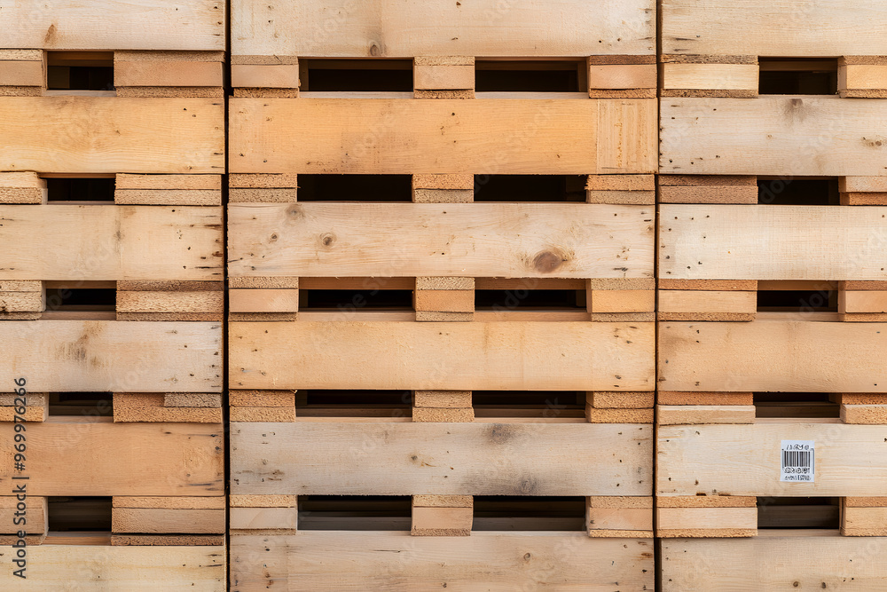 Stack of Wooden Pallets Ready for Transport, Logistics and Supply Chain Management Stack of Wooden Pallets Ready for Transport, Logistics and Supply Chain Management