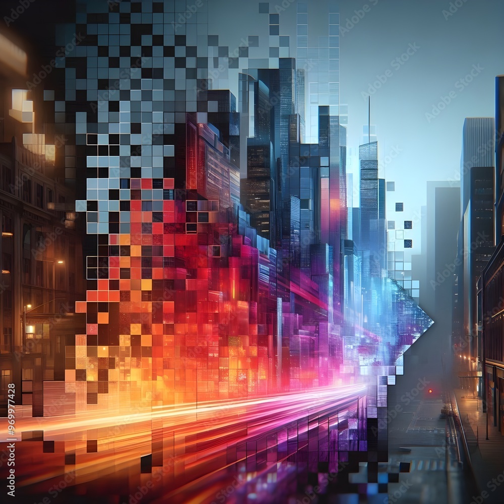 A pixel transition effect
A pixel transition effect