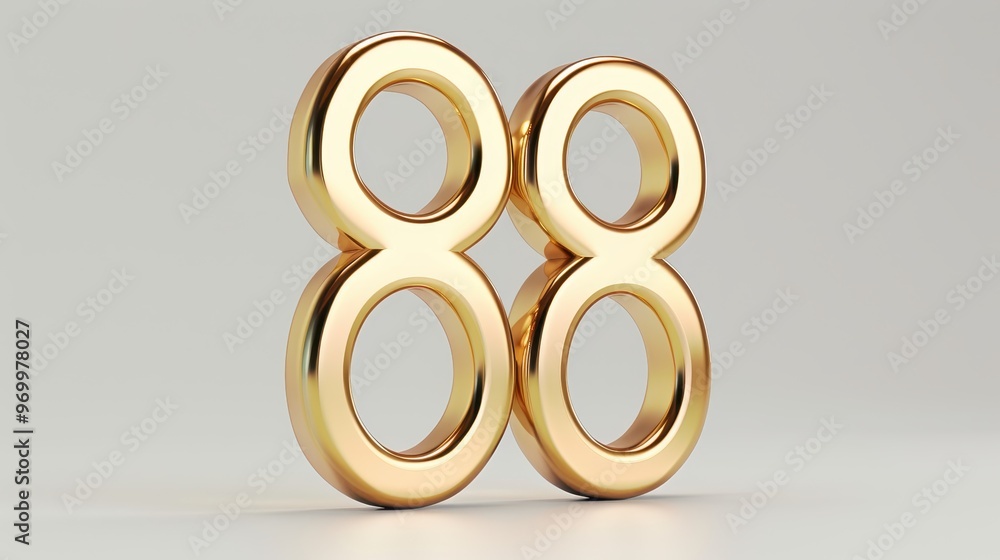 Golden, stylized representation of the number 88 Golden, stylized representation of the number 88