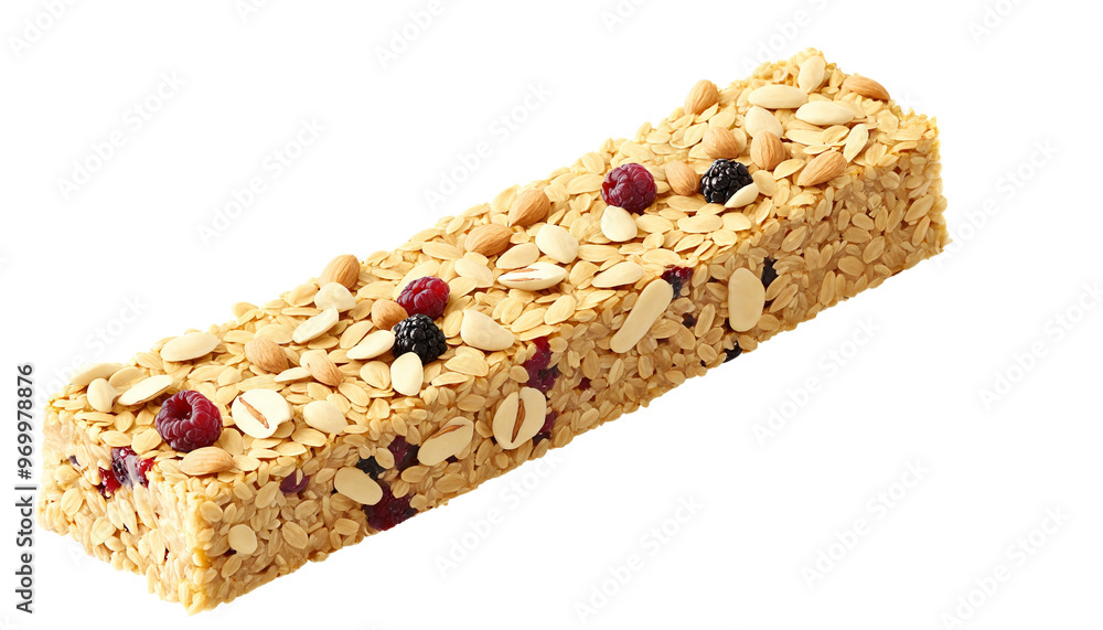 Nutty Granola Bar on a transparent background Nutty Granola Bar on a transparent background