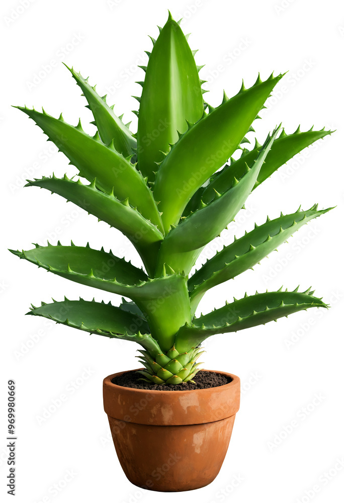 Green Succulent in Pot on a transparent background Green Succulent in Pot on a transparent background