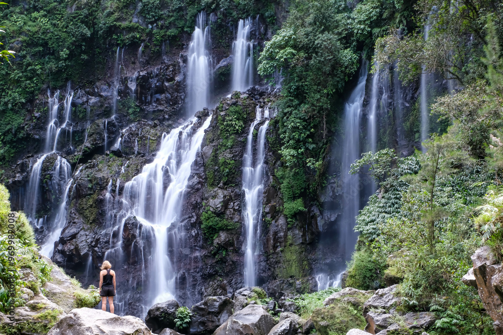 Amazing Waterfall on the Island of La Reunion, France