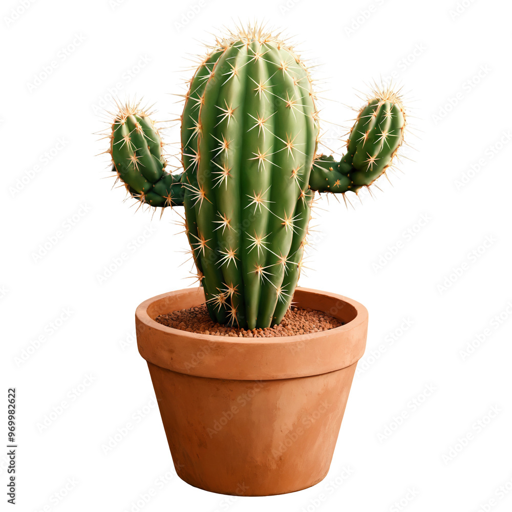Cactus in Pot on a transparent background Cactus in Pot on a transparent background
