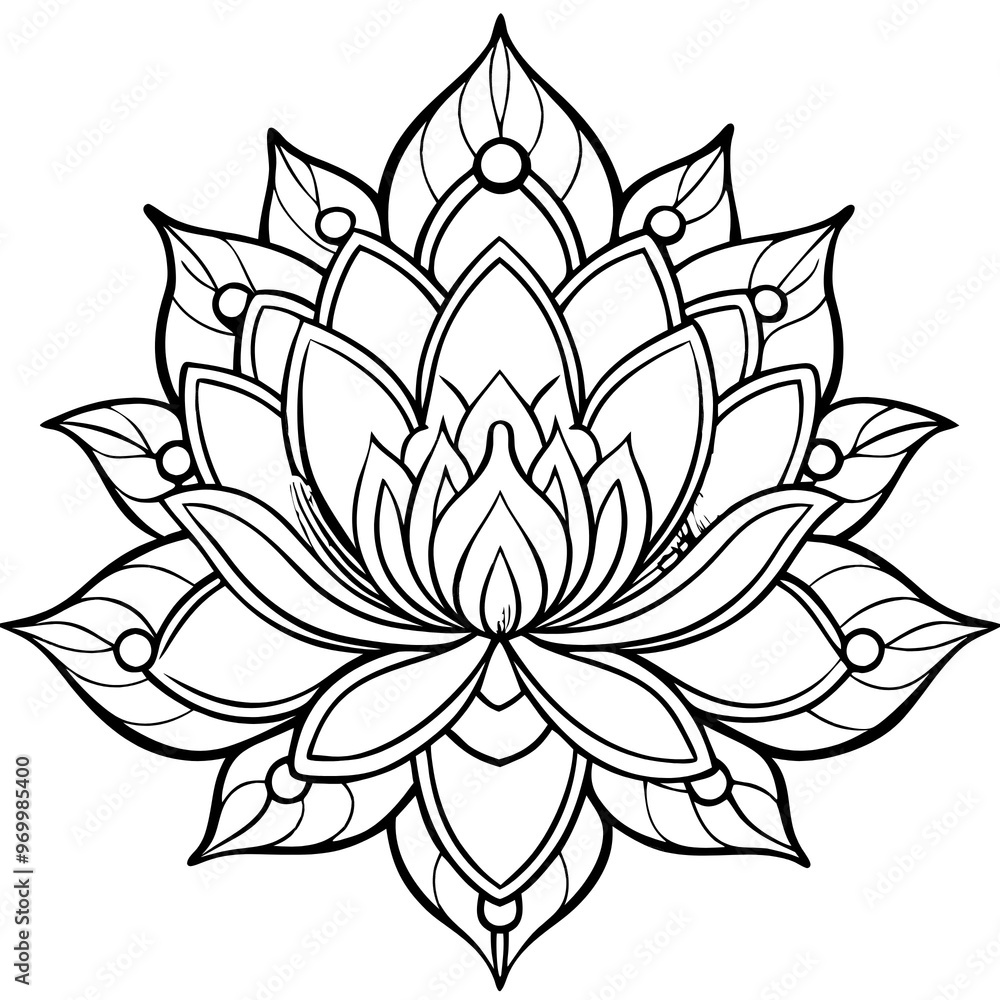 Fototapeta premium vector illustration of lotus