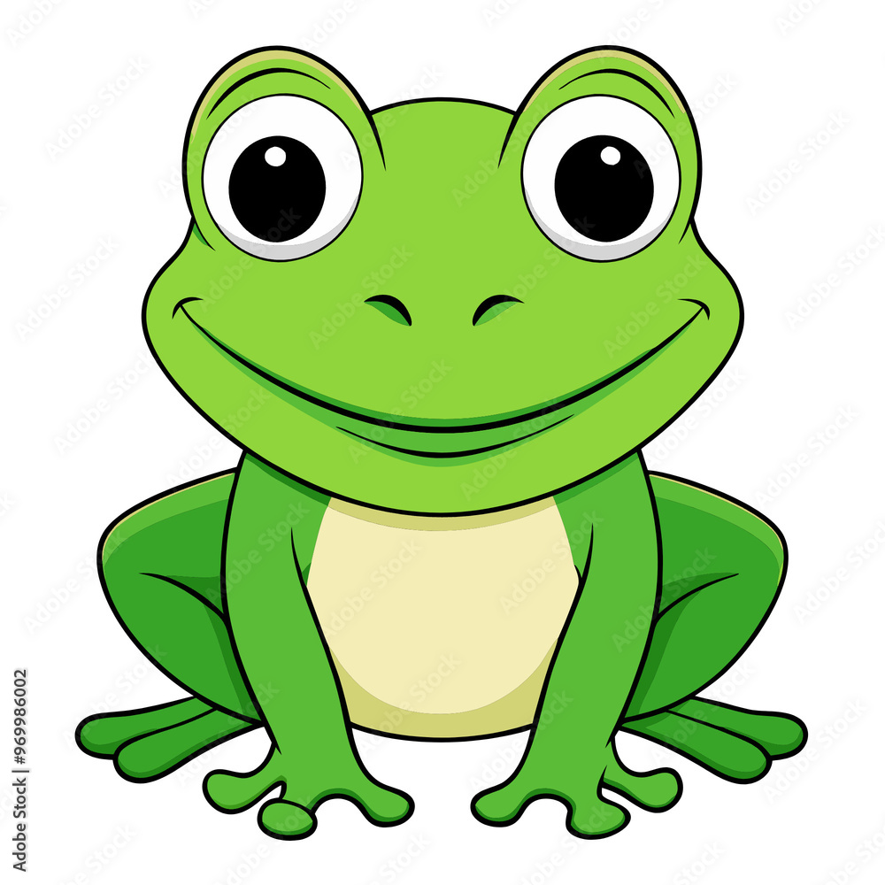 Obraz premium green frog cartoon