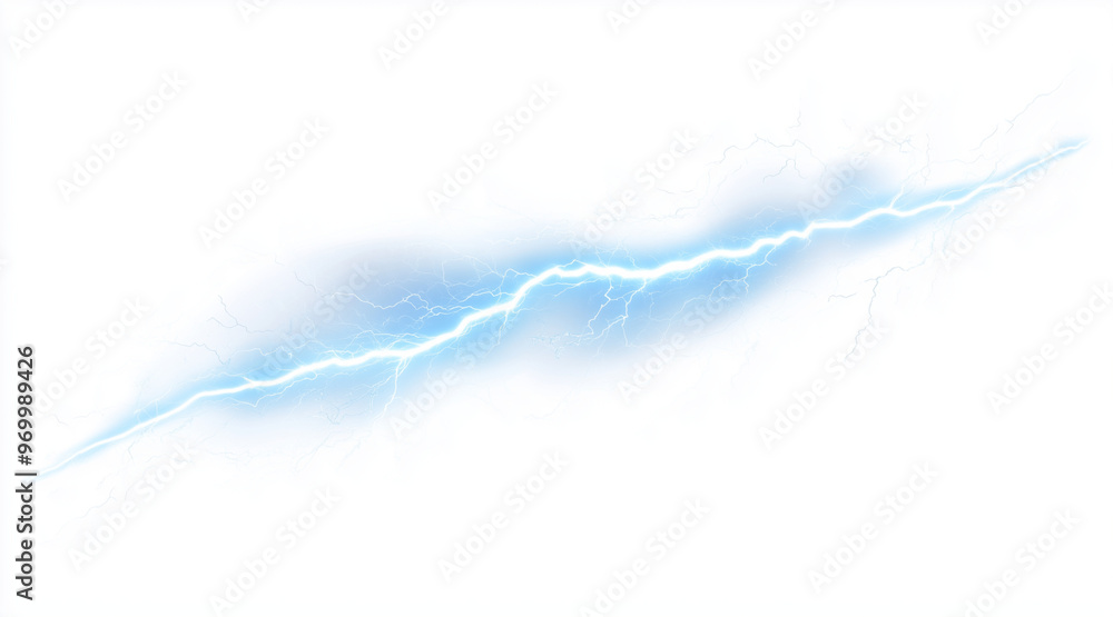 Dynamic lightning bolt frozen in mid-strike isolated on a white background. Weather phenomena isolated on white. Photo realistic photo.
Dynamic lightning bolt frozen in mid-strike isolated on a white background. Weather phenomena isolated on white. Photo realistic photo.