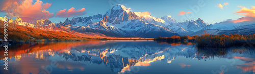 Wallpaper Mural Mountain Landscape at Sunset Torontodigital.ca