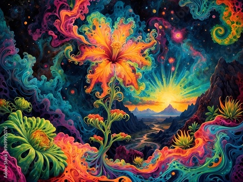 Psychedelic flowers