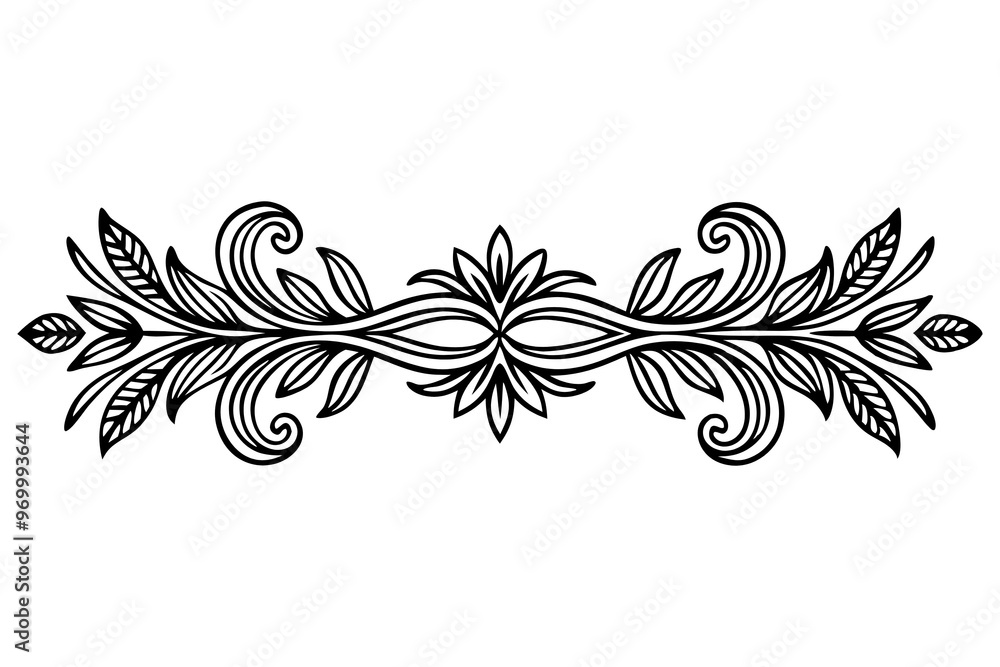 black and white floral ornament black and white floral ornament