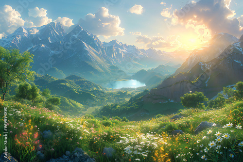 Wallpaper Mural Fantasy Landscape Scene Torontodigital.ca