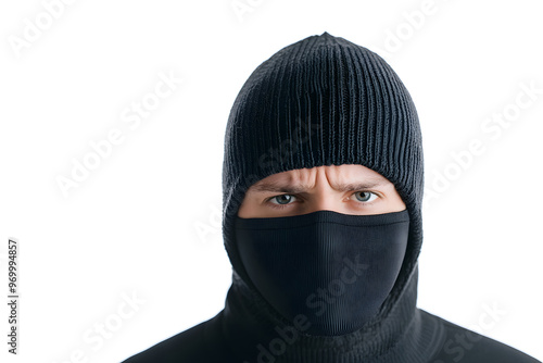 Man in Hoodie as Robber, Suspicious Activity and Criminal Intent Theme