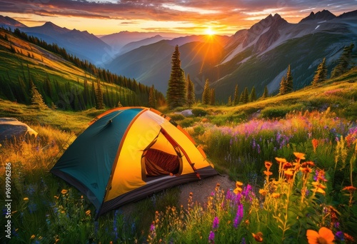 Wallpaper Mural breathtaking landscapes featuring essential family adventure gear unforgettable outdoor experiences, camping, hiking, trekking, exploration, scenery Torontodigital.ca