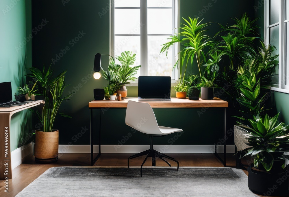 Fototapeta premium dynamic workspace featuring travel organized setup productivity mobility, accessories, arrangement, bag, background, books, chair, charger, cables