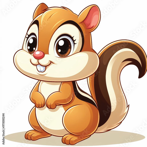 Cute Chipmunk Vector Cartoon illustration