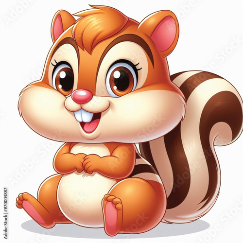 Cute Chipmunk Vector Cartoon illustration