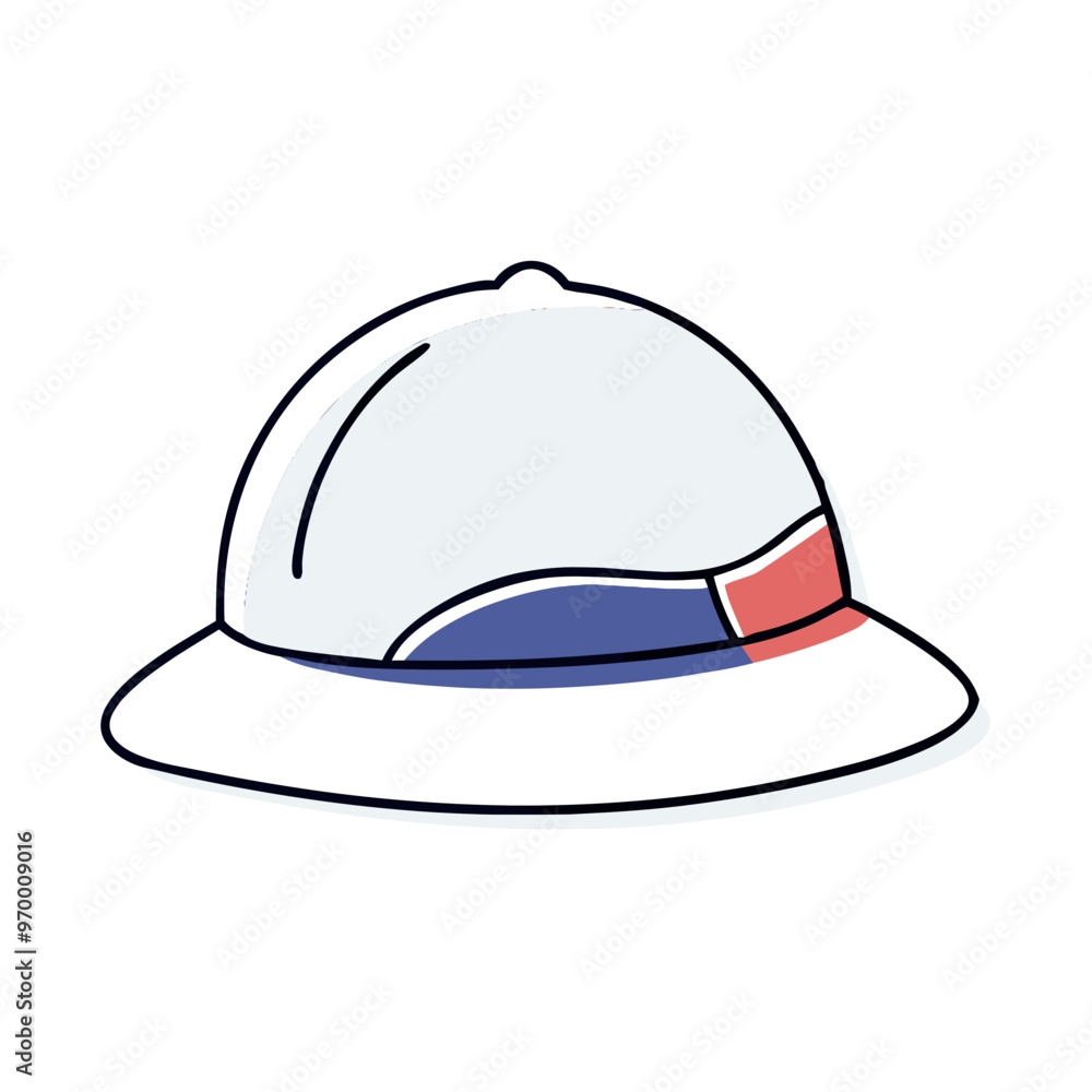 Fototapeta premium Colorful cap with sporty design illustration on a simple background