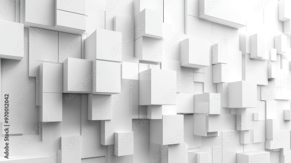 Abstract White Geometric Structure Abstract White Geometric Structure
