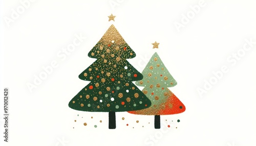 Wallpaper Mural Árboles Navideños Dorados Torontodigital.ca