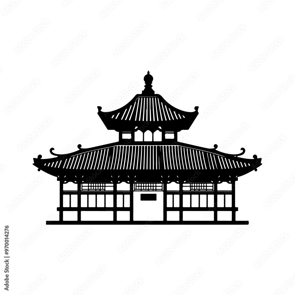 Pagoda Silhouette Icon - Transparent Background Clipart Pagoda Silhouette Icon - Transparent Background Clipart