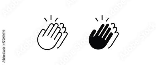 Hands clap. Applaud acclamation . cheering Applause . Clap hand . Clapping hands. Applauding Thank you sign mockup standing ovation