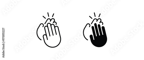 Hands clap. Applaud acclamation . cheering Applause . Clap hand . Clapping hands. Applauding Thank you sign mockup standing ovation