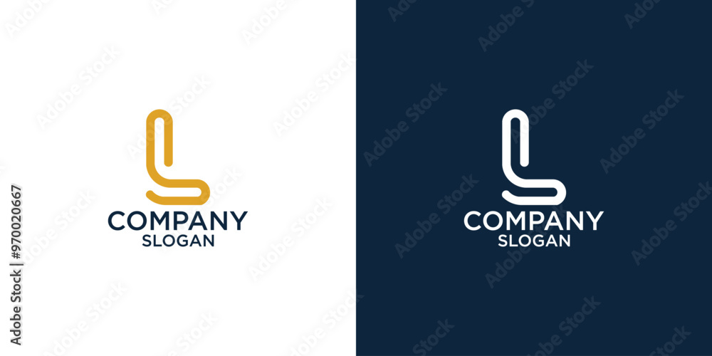 letter L simple abstract monogram logo vector design