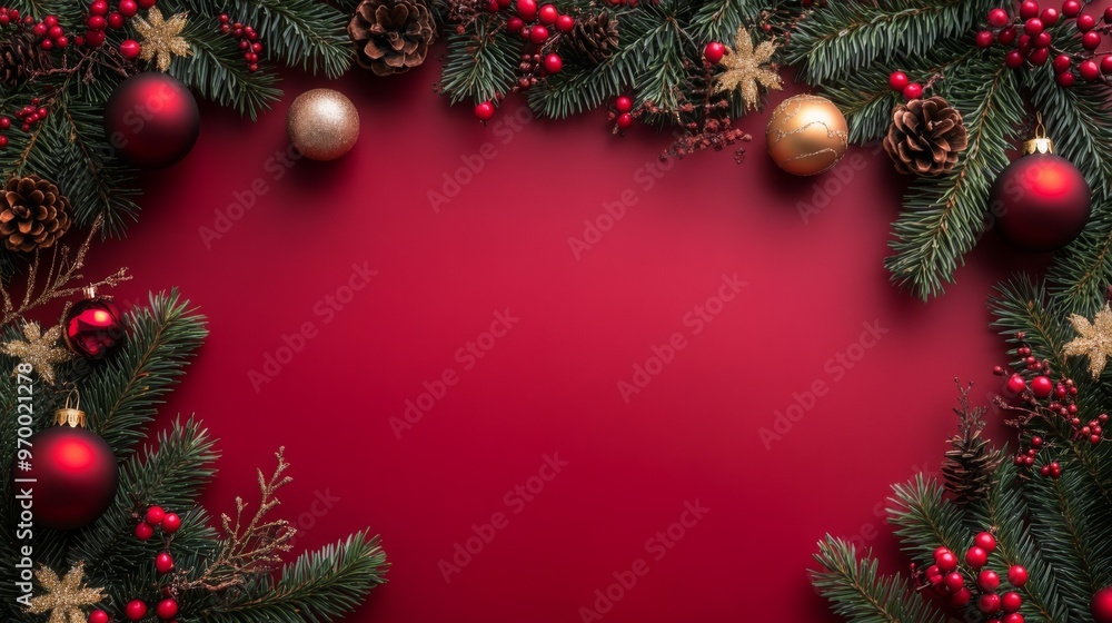 Merry Christmas banner design. New Year flat lay background concept with empty space. Holiday ornament arrangement. Luxury Noel and Xmas festive layout. Merry Christmas banner design. New Year flat lay background concept with empty space. Holiday ornament arrangement. Luxury Noel and Xmas festive layout.