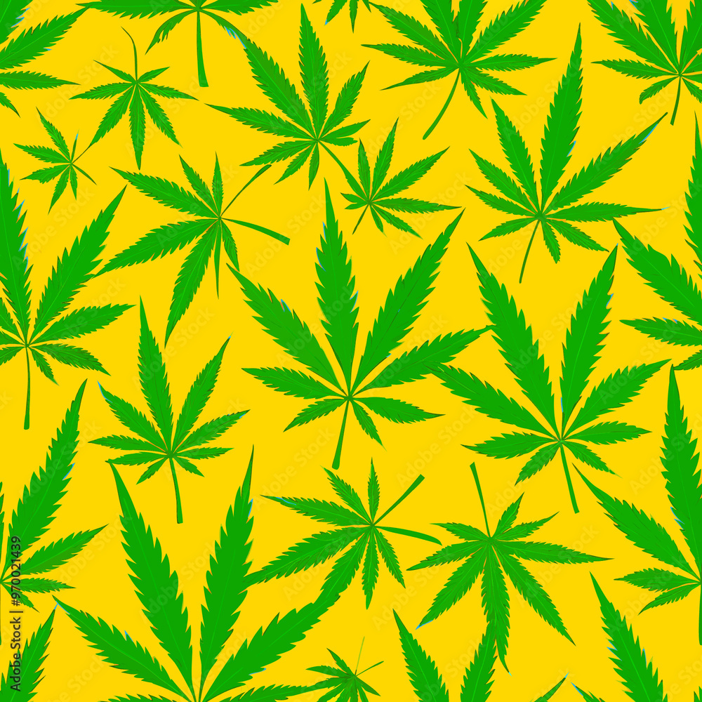 seamless pattern with cannabis leaf seamless pattern with cannabis leaf