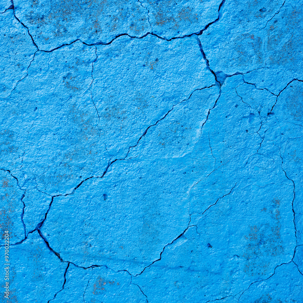abstract line pattern on blue painted part of conrete with cracks abstract line pattern on blue painted part of conrete with cracks