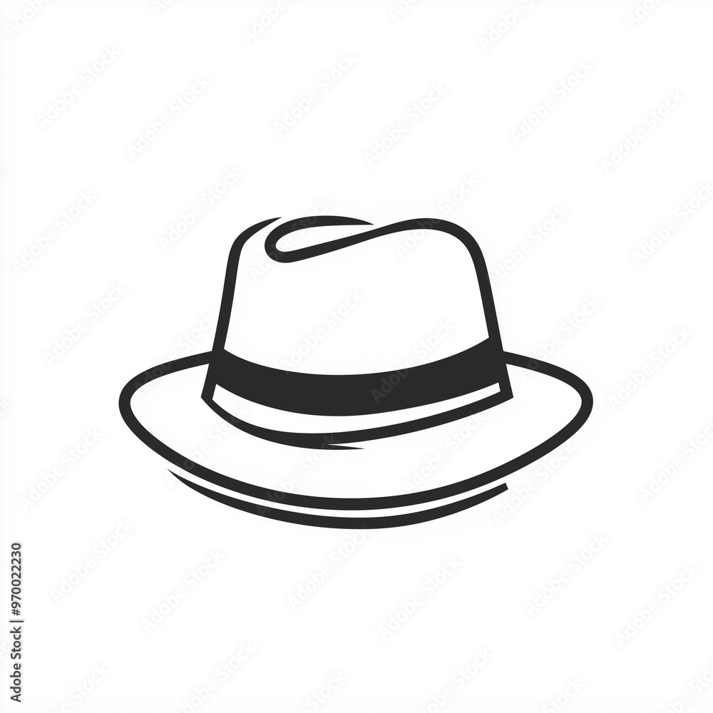 Top Off Your Style with Our Fashionable Hat Icon Outline Top Off Your Style with Our Fashionable Hat Icon Outline