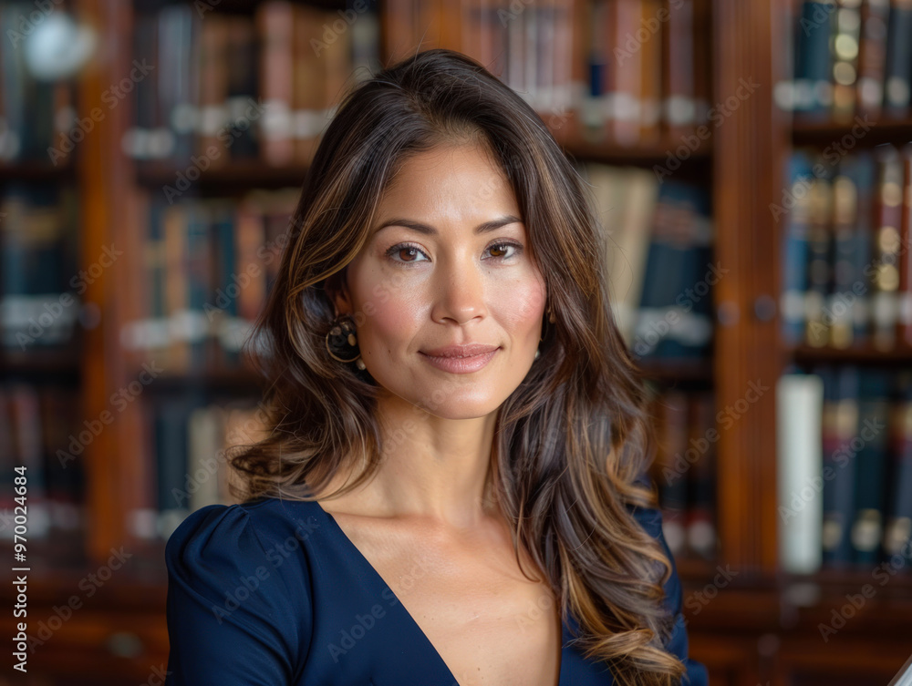 Portrait of confident female lawyer in library
Portrait of confident female lawyer in library