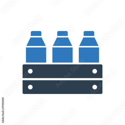 Milk Bottle Crate Icon
