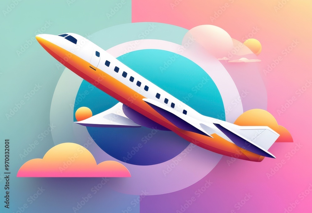 Fototapeta premium simple airplane mode icon set textured background featuring subtle patterns colors modern digital interfaces, symbol, design, graphic, minimal, flat, user