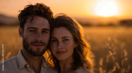 Tourist Couple African Safari View Wildlife