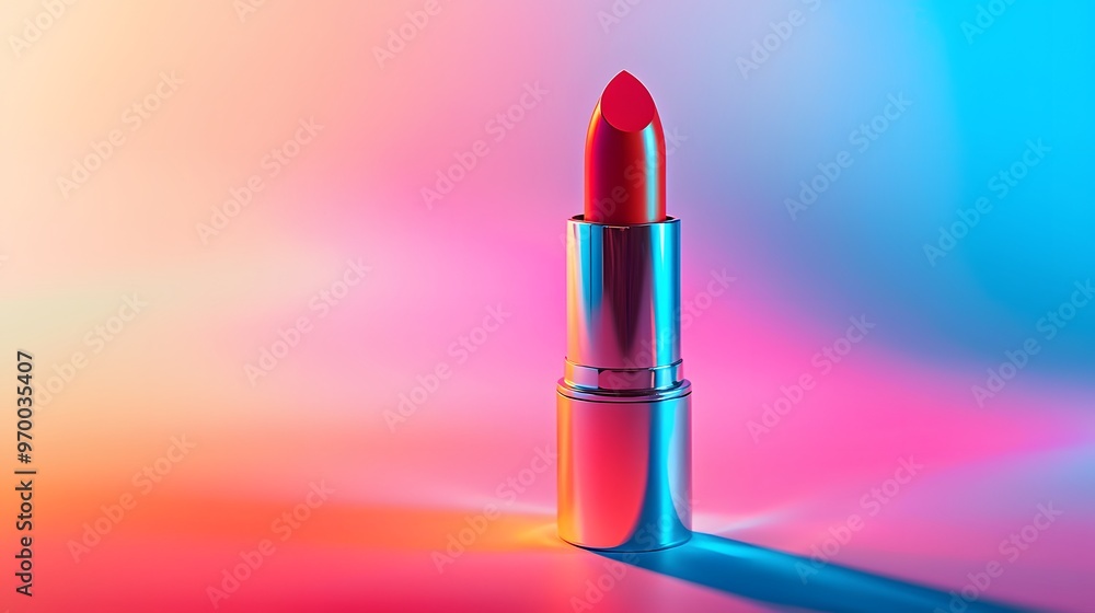 Red Lipstick on a Colorful Background. Red Lipstick on a Colorful Background.