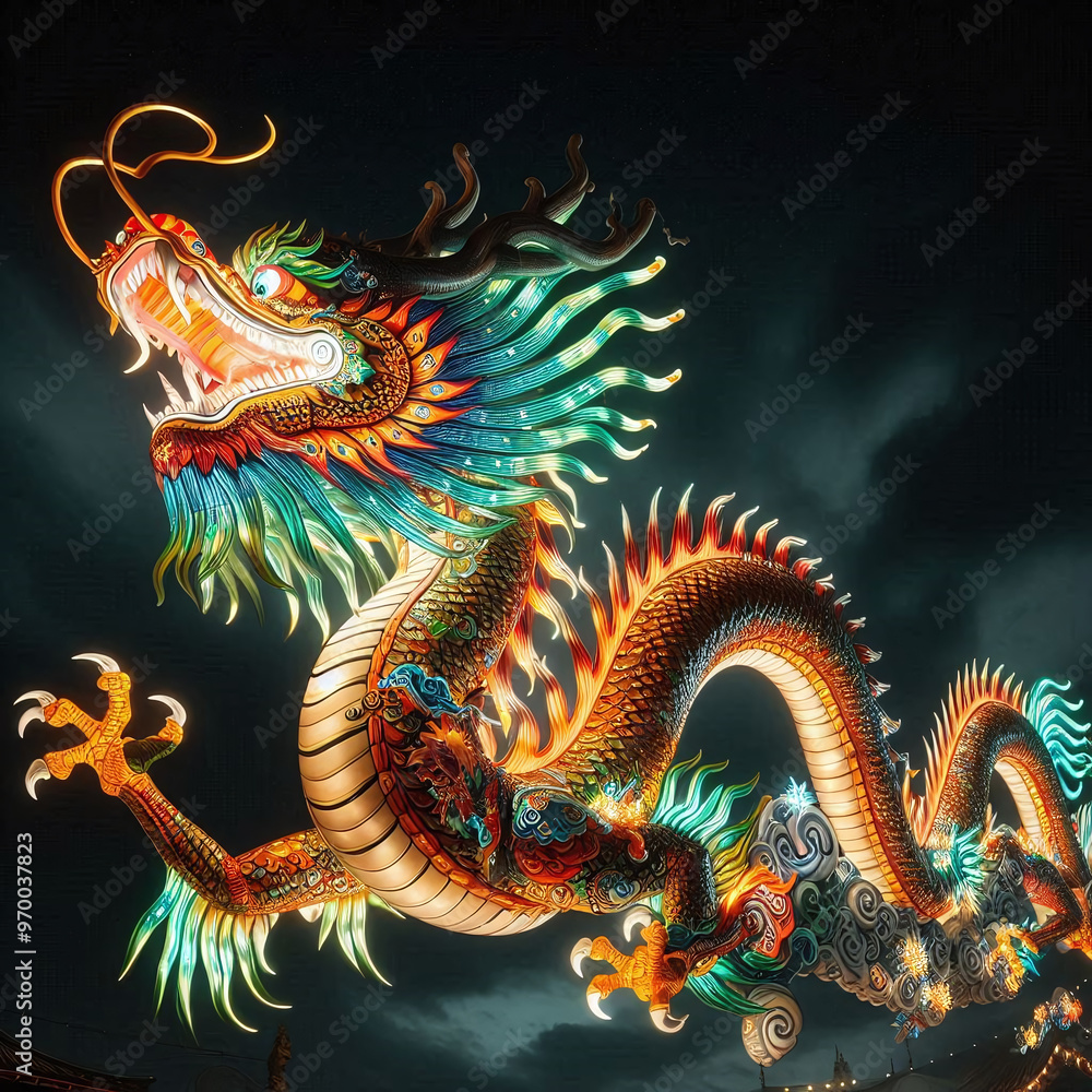 custom made wallpaper toronto digitalDragón surcando el cielo.