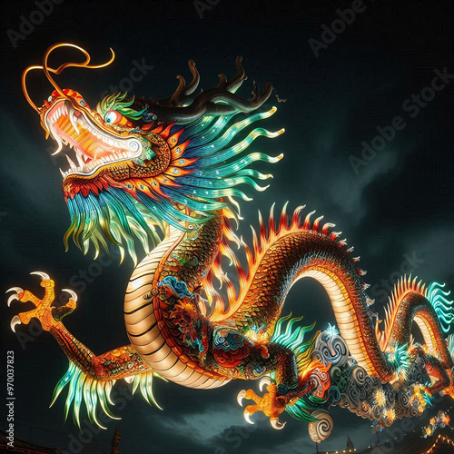 Wallpaper Mural Dragón surcando el cielo. Torontodigital.ca