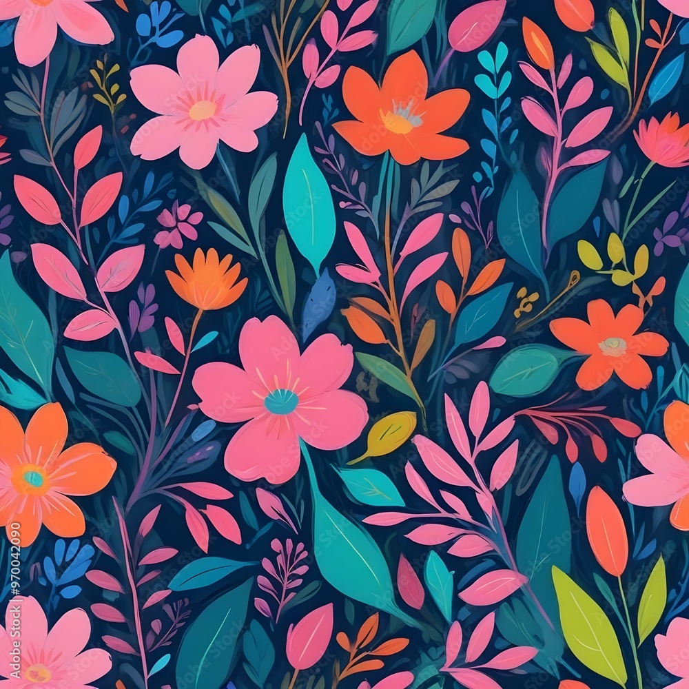 digital painting floral background digital painting floral background