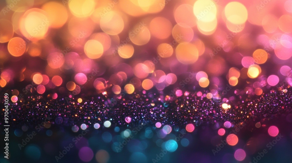Abstract Blurred Background with Colorful Bokeh and Glitter Abstract Blurred Background with Colorful Bokeh and Glitter