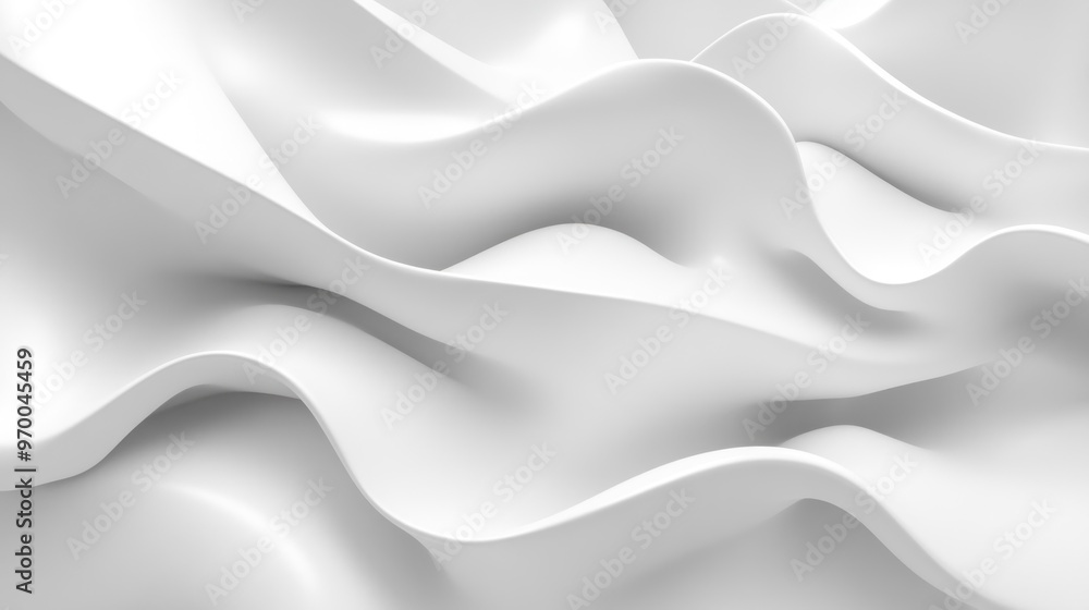 Abstract White Swirling Waves Abstract White Swirling Waves