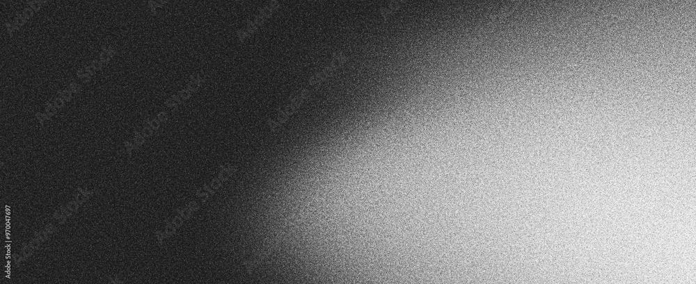 Black and white grainy background, dark abstract noise texture banner backdrop, grunge poster header design