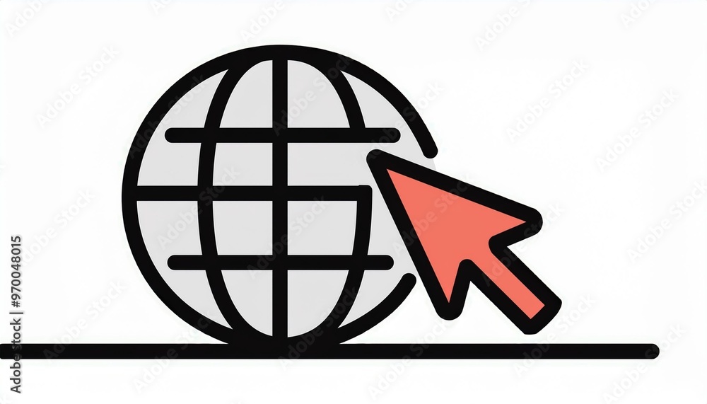 earth globe with cursor earth globe with cursor