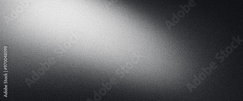 Obraz na płótnie Dark grainy banner background white black gradient abstract poster header cover backdrop design, glowing noise texture effect w salonie