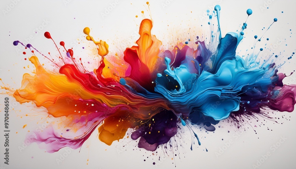 colorful ink splashes colorful ink splashes