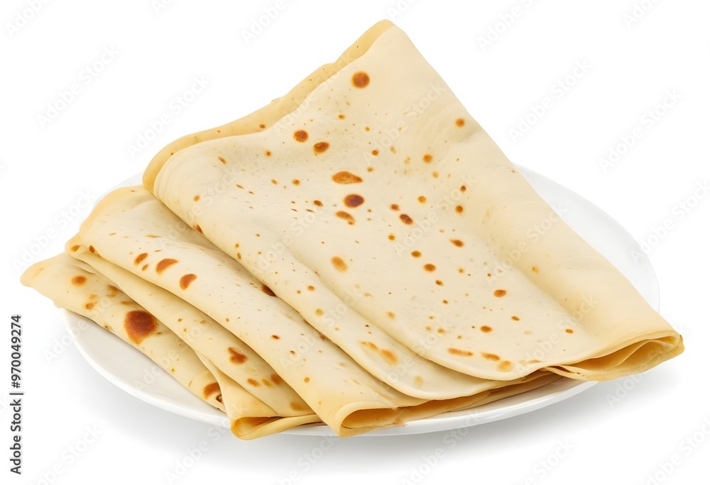 Macro Shot of Authentic Indian Puran Poli Dessert Flatbread on White Background .in nice looking.indian amrcan.england .newzland etc. Macro Shot of Authentic Indian Puran Poli Dessert Flatbread on White Background .in nice looking.indian amrcan.england .newzland etc.