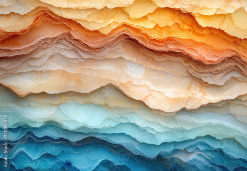 Colorful wall with wave. Created with Ai  