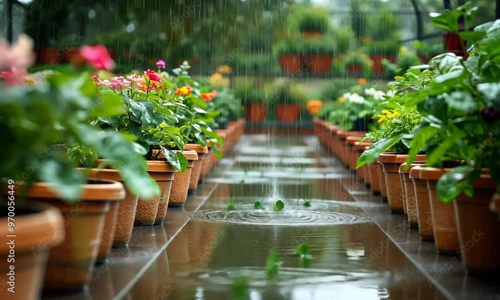Raining Day in the Greenhouse Raining Day in the Greenhouse