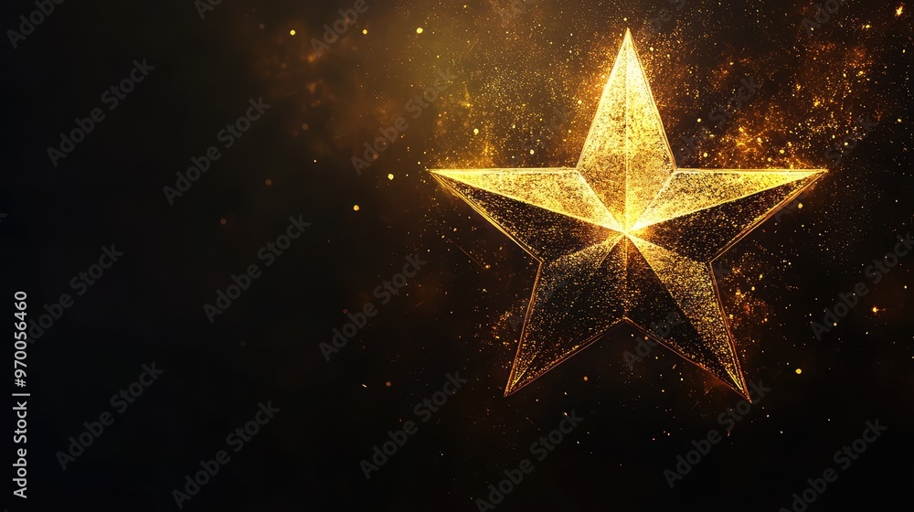 Glowing Golden Star on Dark Background, Perfect for Holiday Themes, Festive Decorations, and Celestial Concepts, Capturing the Radiance and Magic of a Starry Night Glowing Golden Star on Dark Background, Perfect for Holiday Themes, Festive Decorations, and Celestial Concepts, Capturing the Radiance and Magic of a Starry Night