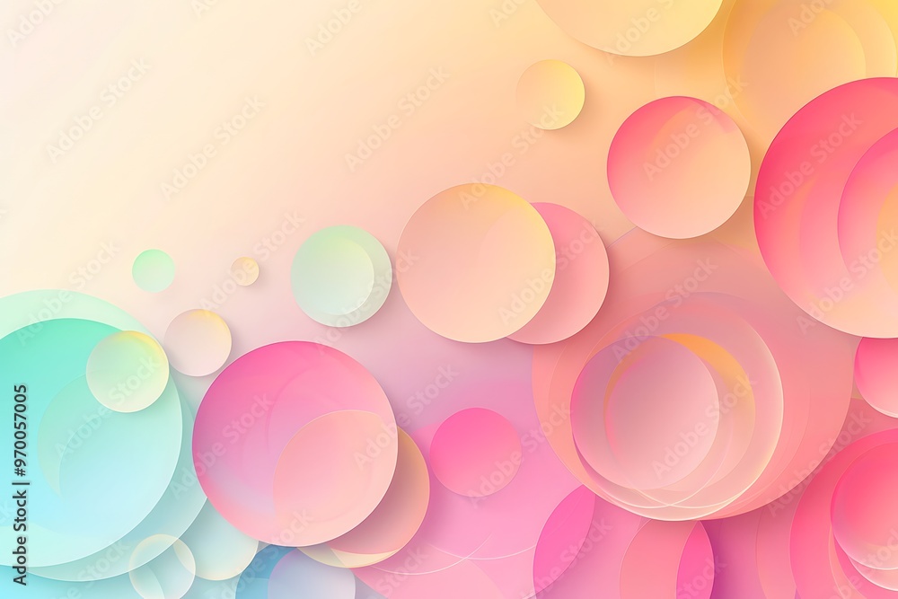 Soft Pastel Circles on a Gradient Background Soft Pastel Circles on a Gradient Background