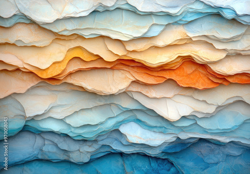 Wallpaper Mural Beautiful colorful background with wave. Created with Ai  Torontodigital.ca